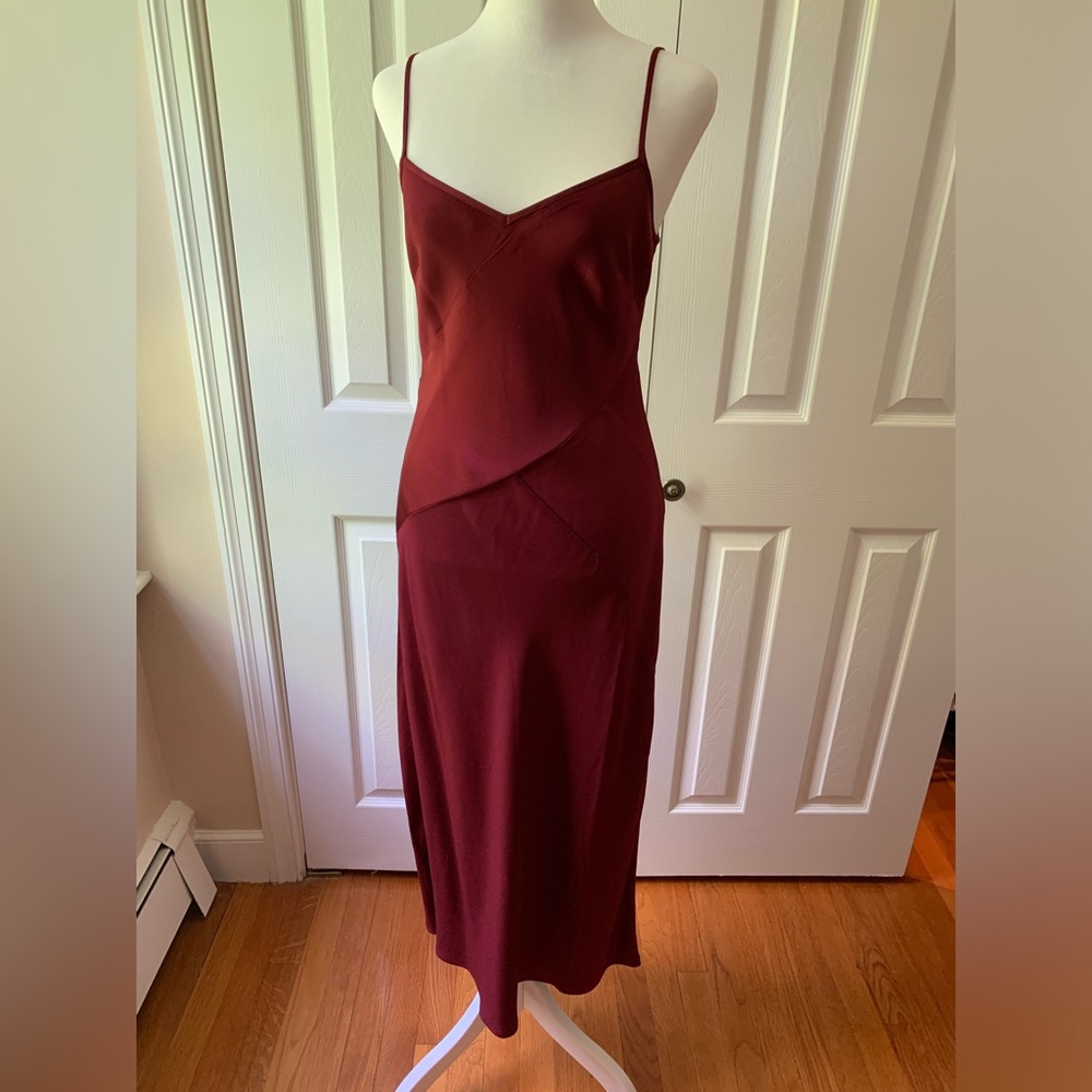 J Crew Collection Dark Burgundy Red Evening Dress Size 0
